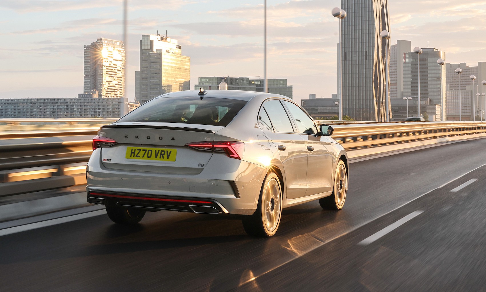 Skoda Octavia vRS iV PHEV electric car rear